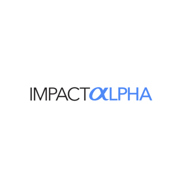 impact alpha logo on white background