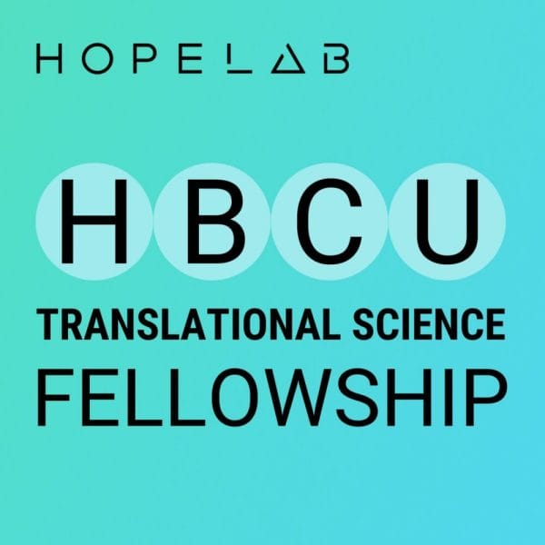 HBCU translational science fellowship on green gradient background